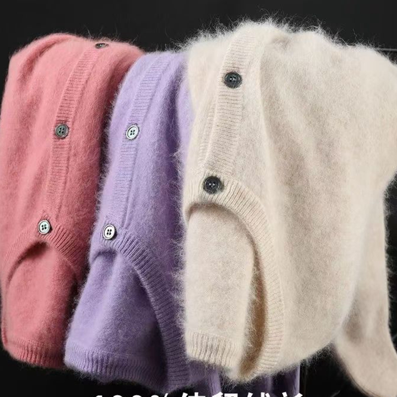 Wool Coat Peacoat - Spring, Autumn And Winter 100% Mink