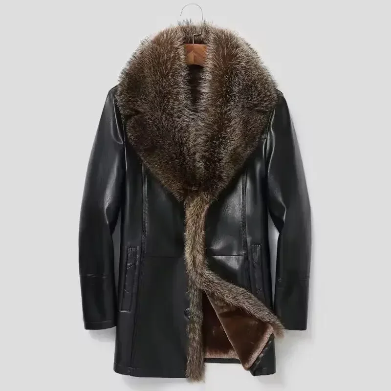 Wool Coat Peacoat - Haining Fur One Man with Wool