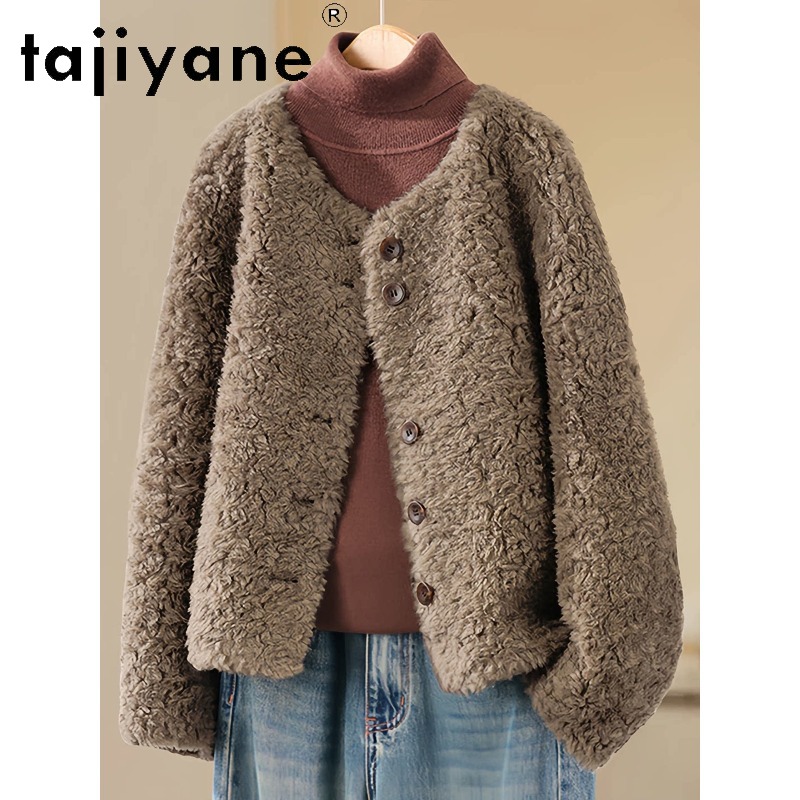 TAJIYANE 100% Wool Shearing Re - Wool Coat Peacoat ulasan dan harga