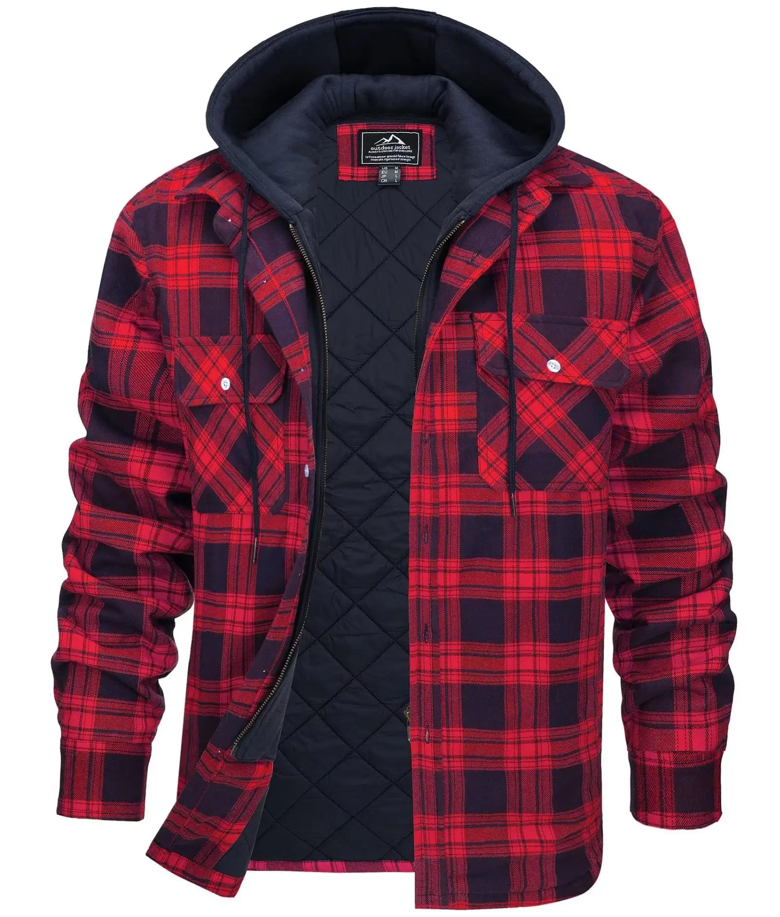2026 Men's Flannel Shirt Jacke - Flannel Shirt Lined ulasan dan harga